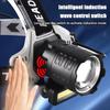 Strong LED Headlights Intelligent Sensors Flashlights Outdoor Camping Night Fishing Lighting Torches Variable Focus Lanterns