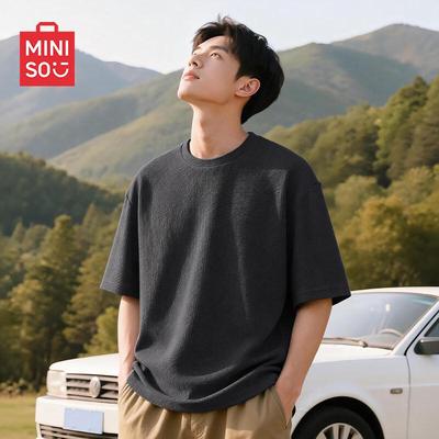 Men's Heavyweight Waffle Knit Crew Neck T-Shirt