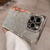 Luxury Rhinestone Squares Bling Glitter Phone Case For iPhone 17 Air 16 15 Plus 14 13 Pro Max Plating Bumper Shockproof Cover