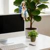 Sitting Design Virgin Mary Statue Resin Material Desk Companion Blessed Mother Mary Virgin Mary Ornament for Car Dashboard