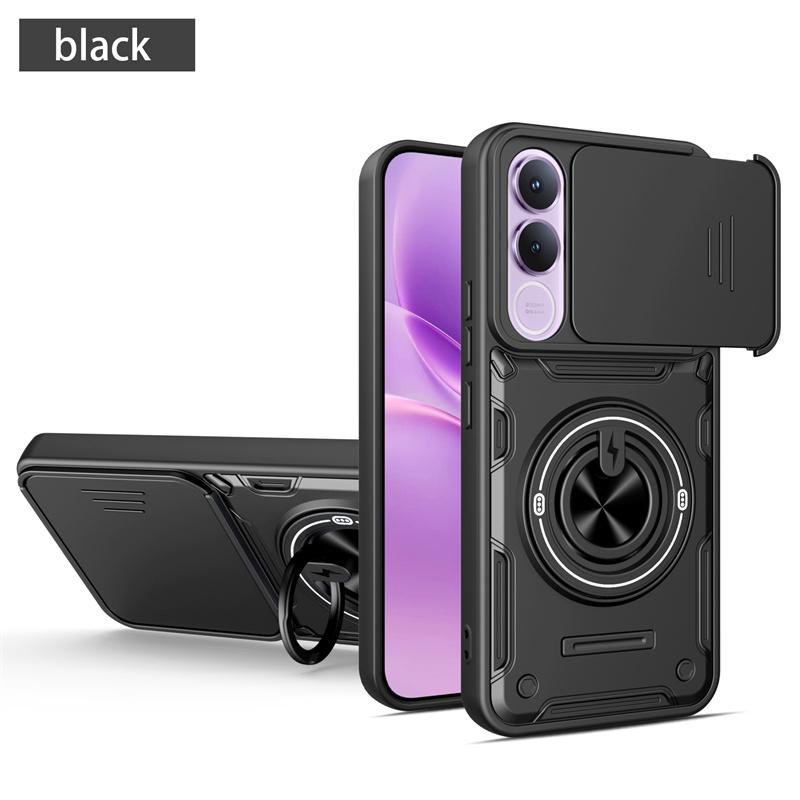 For Vivo V70 FE Case Vivo V70FE Phone Cases Vivo V70 FE Armor Slide Camera Lens Protection Back Cover Magnetic Ring Holder Coque