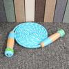 Lightweight Jump Rope Adjustable Skipping Rope with Wooden Handle Kids Outdoor Exercise Toy for Men Women Children