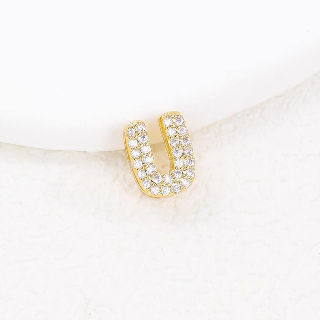 Hot-Selling 26-Letter Zirconia Pendant Necklace with Diamond Cute Design