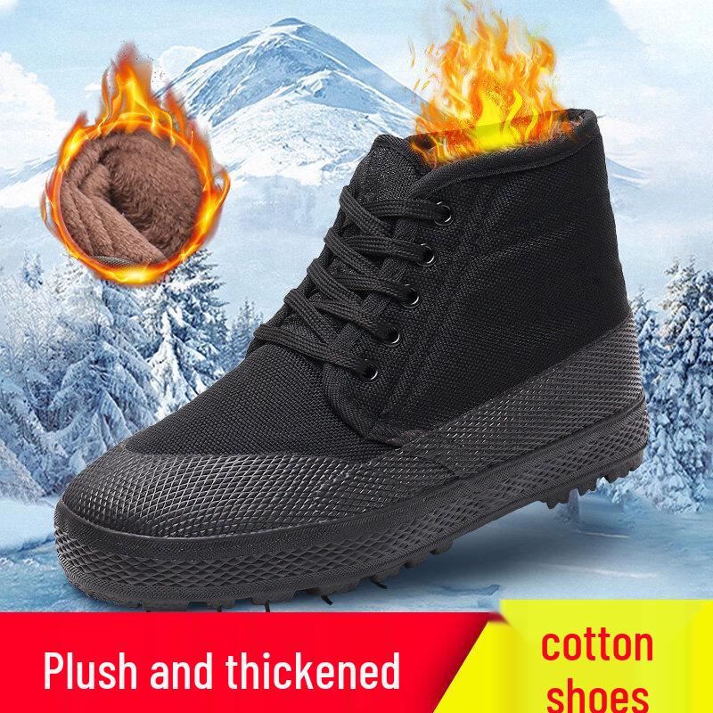 Men s High-Top Fleece-Lined Camo Rubber Boots