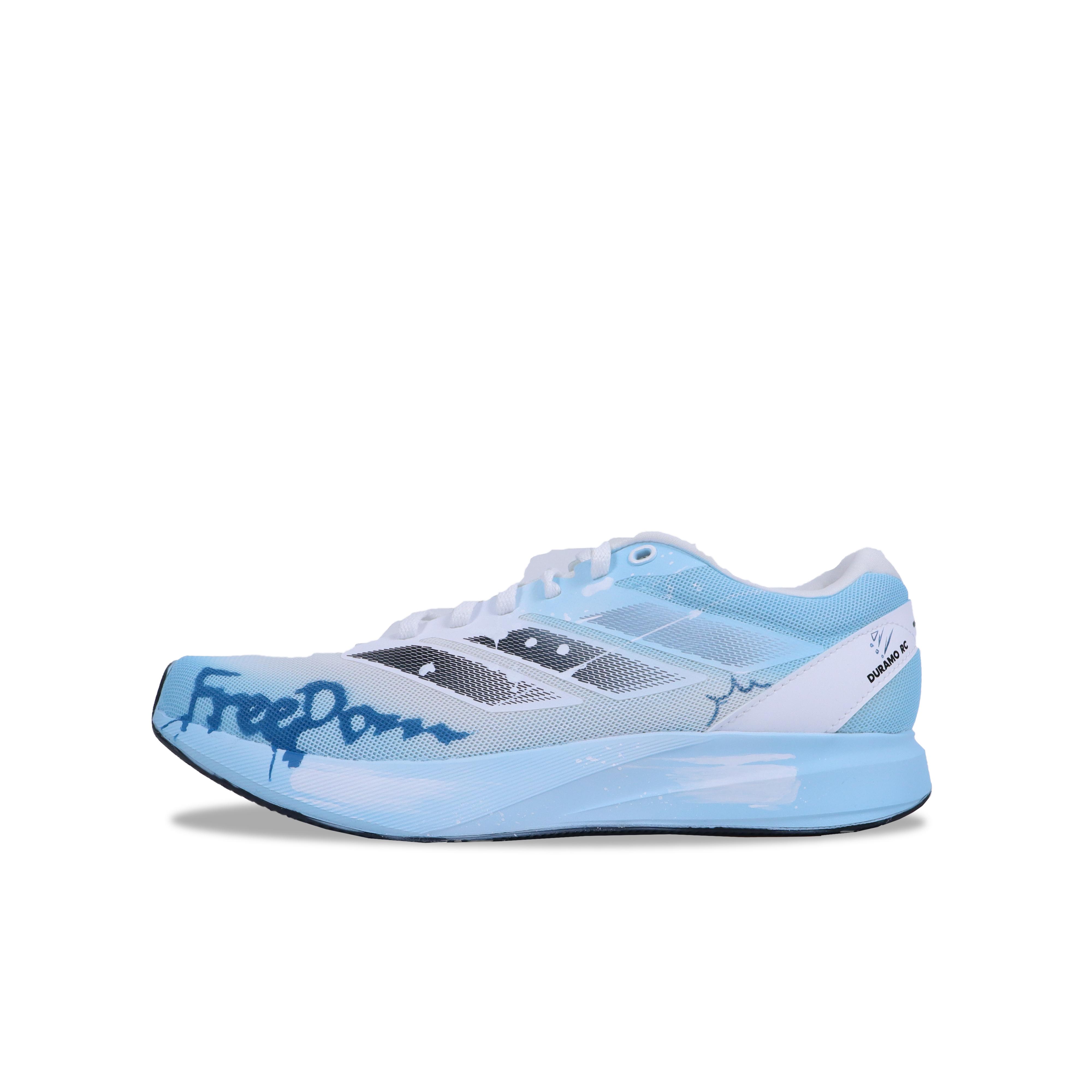 

Adidas Duramo RC Mesh Cushioning, Wear Resistant Low top Casual Running Shoes Unisex White Blue ID2702(Team900-) 39⅓