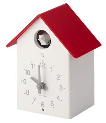 RHYTHM Table Clock/Wall Clock, Bellows Cuckoo R797 Red, 18.5 X 14.6 X 10.7 Cm, RHYTHM PLUS 4RH797SR01