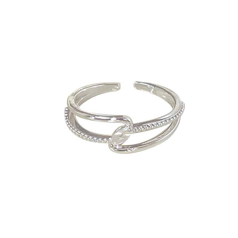 Heart-Shaped Knotted Open Ring - Chic, Fashionable Index Finger Jewelry for Girls