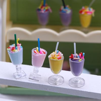 4 Teile/beutel Puppenhaus Miniatur Nette Simulation Creme Eiscreme Rollenspiel Essen Dekor Spielzeug Miniatur Szene Requisiten Modell Zubehör