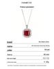 S925 Sterling Silver Cultured Ruby Necklace for Women, Full Diamond Bezel Setting, Elegant Daily Wear Gift.