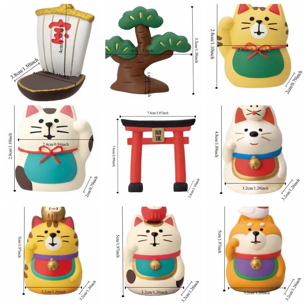 Japanese Style ZAKKA Cat Figurines DIY Craft Mini Animal Figurines  Miniature Scene Props
