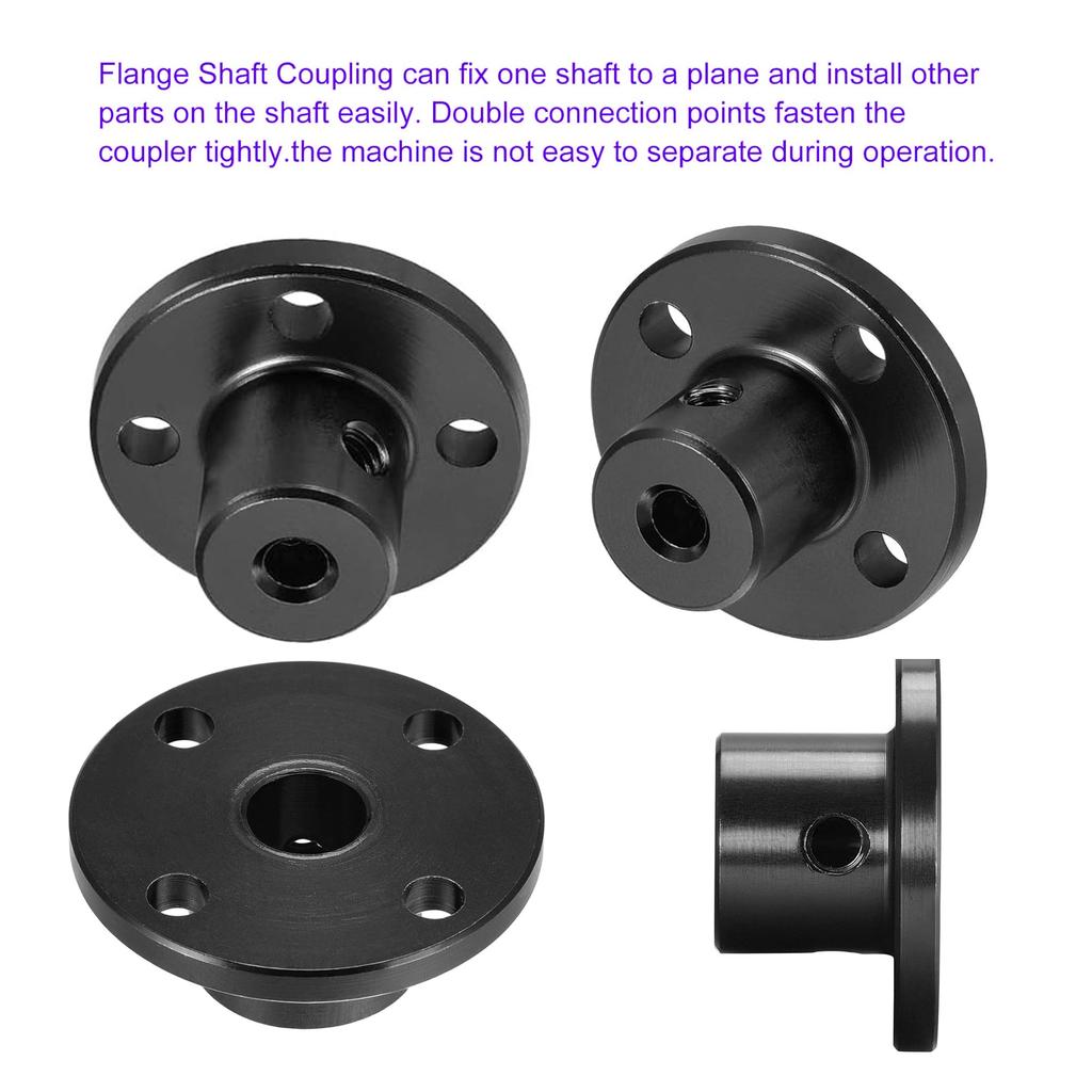 1Pcs Black Flange Shaft Coupling 6mm 8mm 10mm 12mm for DIY Model Accessory Rigid Flange Guide Shaft Coupler Motor Connector