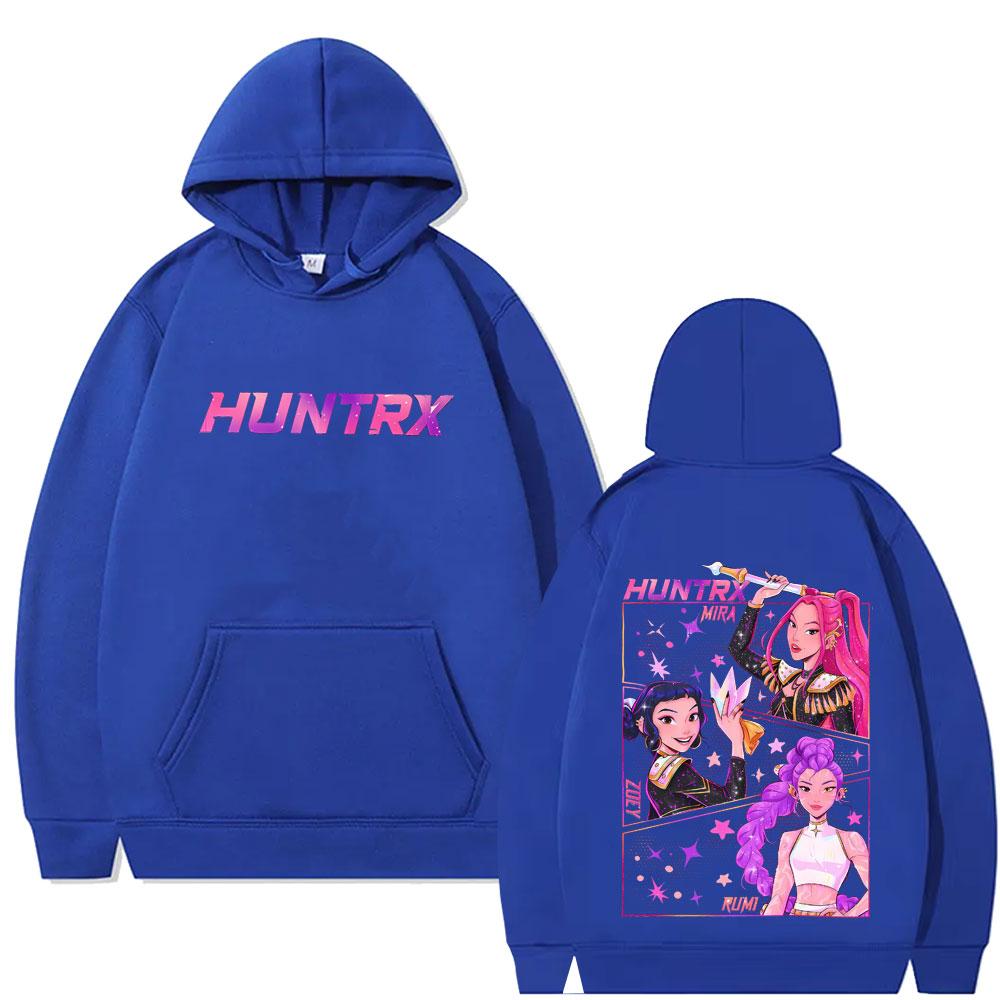 Movie KPop Demon Hunters Hoodie Rumi Mira Zoey Graphic Sweatshirt Men's Women's Fashion Oversized Fleece Pullover