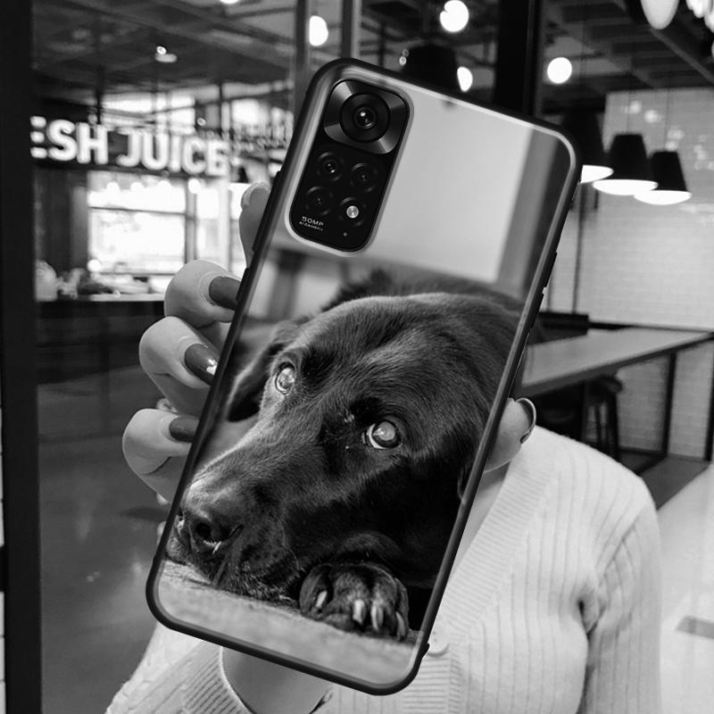 Black Labrador Dog Case For Xiaomi Redmi Note 12 8 9 10 11 Pro Note 12S 11S 10S 9S Redmi 10C 10A 9C 12C Cover