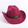 New Color Western Cowboy Hat Men's and Women's Commuting Versatile Simple Wind Wide Brim Top Hat Sun Hat