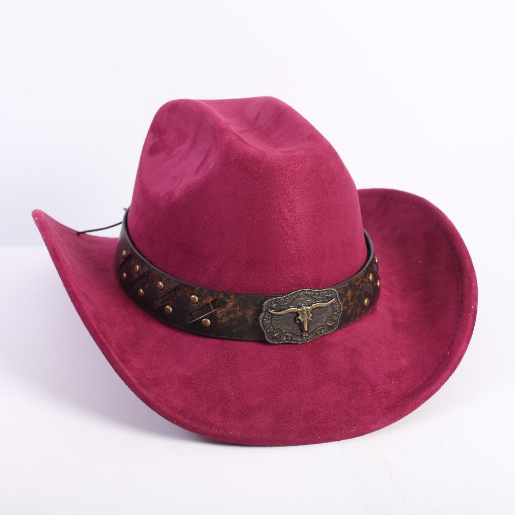 New Color Western Cowboy Hat Men's and Women's Commuting Versatile Simple Wind Wide Brim Top Hat Sun Hat