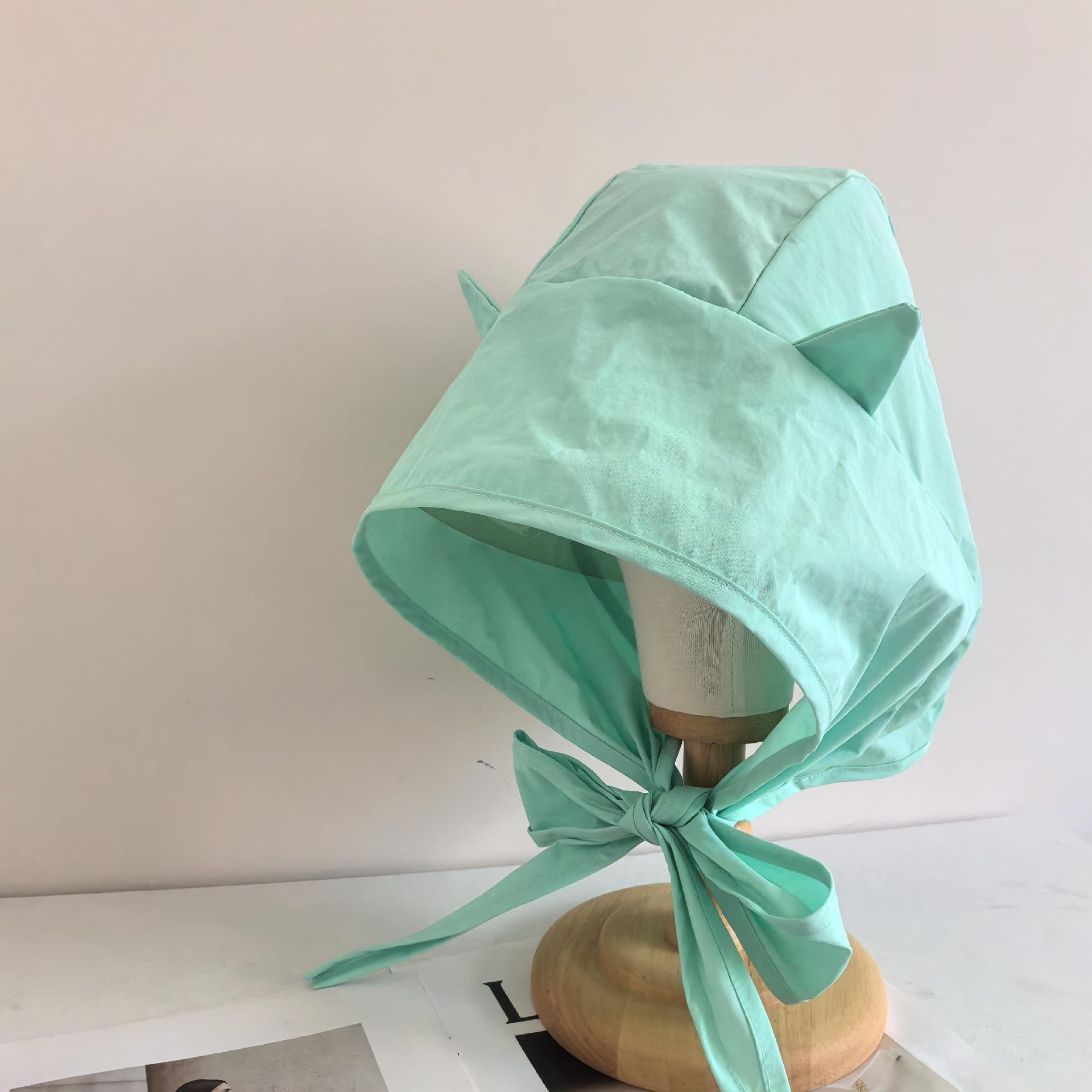 

Большая окружность головы шляпа-ведро для показа мод маленькая шляпа для отдыха и путешествий солнцезащитная шляпа 2025 новая шляпа от солнца с кошачьими ушками для женщин M（56-58cm）