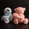 Bear Holding Flower Silicone Candle Molds 3D Animal Resin Soap Making Tools for Crafting Valentine's Day Or Wedding Gifts