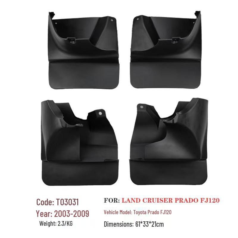 Mud Flaps for Toyota Prado FJ120 and 2700 (2003-2009)
