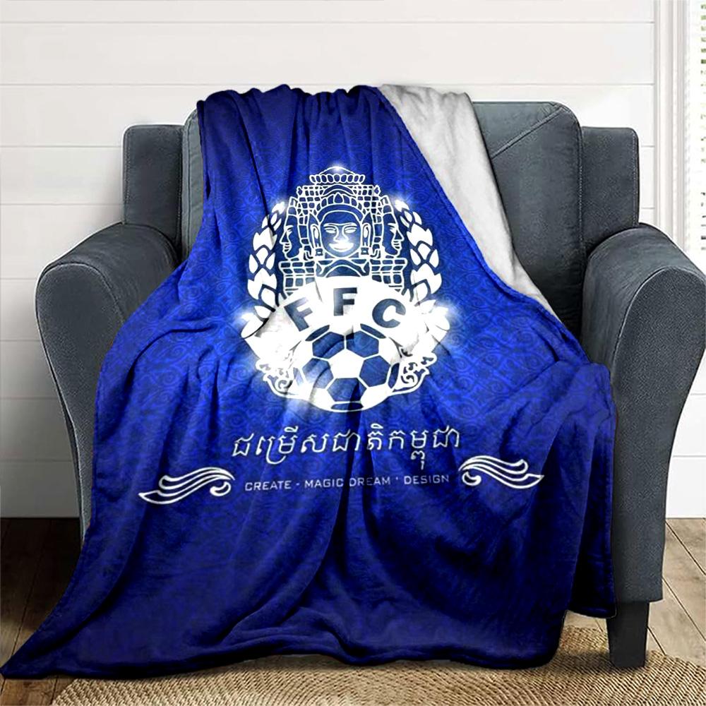 Camboja Print Flannel Blanket High Quality Warm Comfortable Cover for All Seasons Perfect for Gifts Home Decor