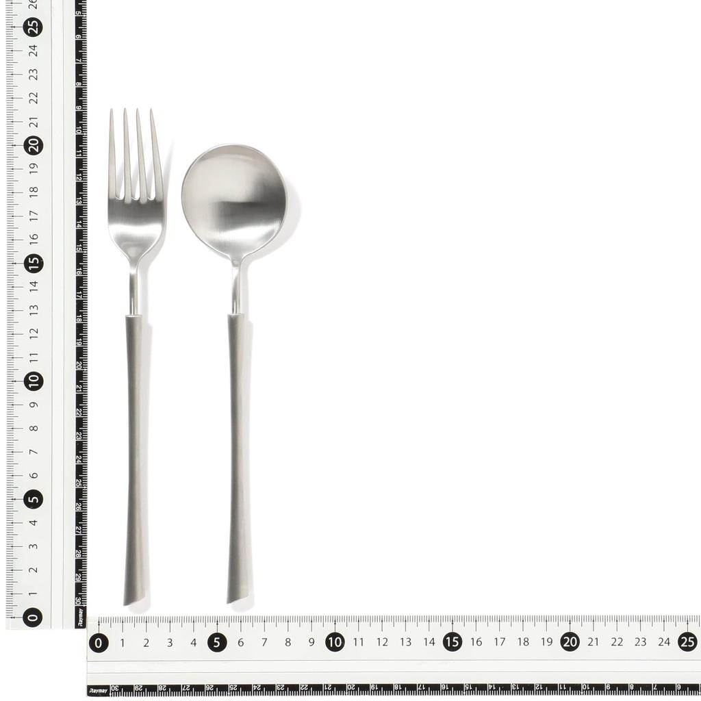 Francfranc Pair of Cutlery, 4-Piece Dinner Set, Silver