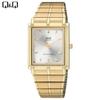 Used Citizen CITIZEN Q&Q Q&q QA80-001 Men's Watch Business Silver Gold Square Chip Citizen Falcon FALCON Cheap Citizen Watch Analog Citizen Domestic