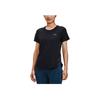 Under Armour Iso-Chill Series Round Neck Running Short Sleeve T-Shirt Women Tops Black 1376818-001