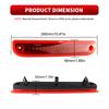 1PC Red LED 12V Car 3rd Brake Light Rear Tail Center High Mount Stop Lamp For PEUGEOT BOXER/CITROEN RELAY/FIAT DUCATO 2007-2026