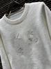 L Brand 2025 Autumn/Winter 3D Embroidered Letter Loose Pullover Knit Long Sleeve Versatile Top