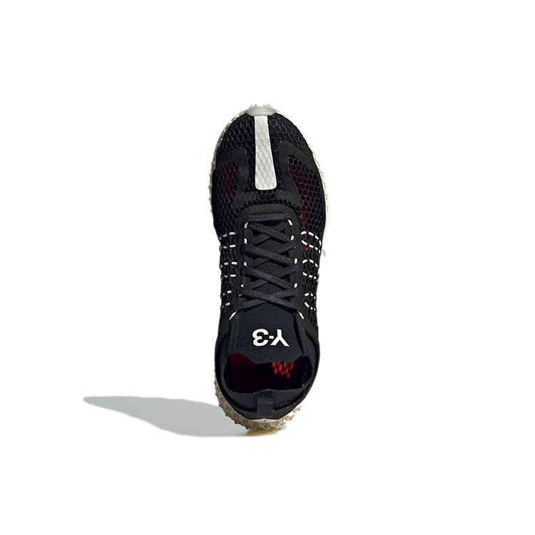 Adidas Y-3 Runner 4D Halo Black White Unisex Sneakers Core-White Red GX1091