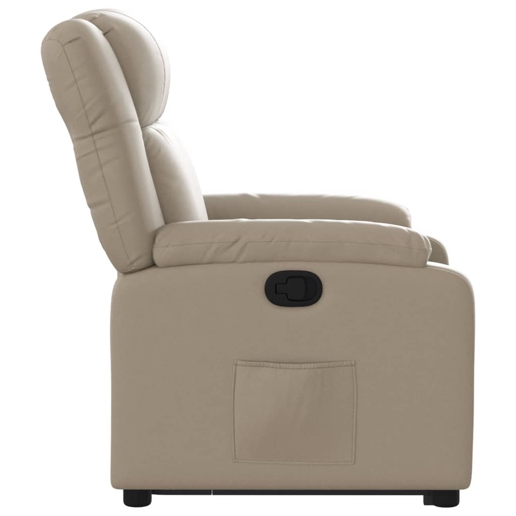 Recliner Chair with Lift Assistance Cappuccino Faux Leather