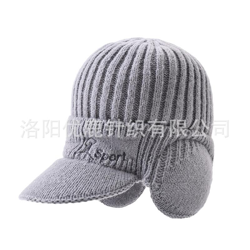 Men's New Fleece Thickened Wool Cap Duck Tongue Ear Protector Windproof Cap Outdoor Riding Cold-resistant Cap