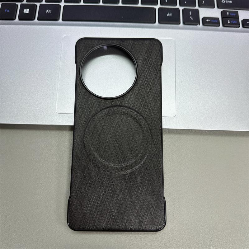 Applicable To OnePlus ACE6 Gold Silk Plain Leather Borderless Mobile Phone Case OnePlus 15 Magnetic Suction 1 + 15R Protective Case