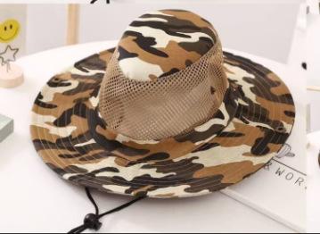 

Outdoor Fishing Hat Adjustable Wide Brim Sun Protection Breathable Lightweight Quick Dry Mesh Design Suitable for Men Women One Size