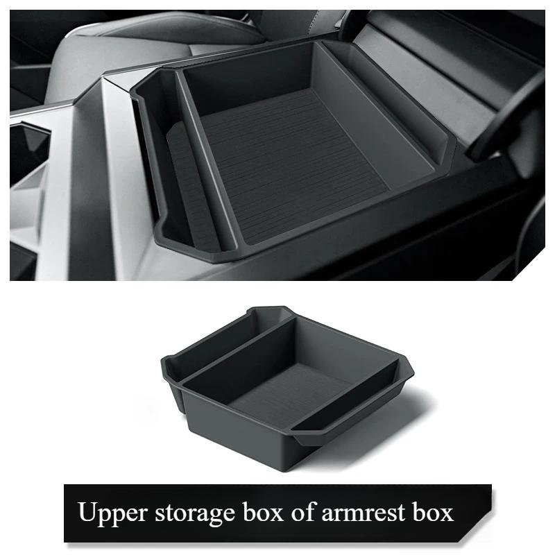 Armrest Box Storage Box for Tesla Cybertruck ABS Central Armrest Middle Storage Organizer Tray Accessories for Cyber Pickup 2024