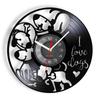 I Love Dogs Wall Clock Puppies Vinyl Record Clock Dog Pet Owner Doggy Wall Art Wall Decor Dog Breed Gift For Animals Lovers