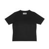 Trimer Logo Wappen Short Sleeve Round Knit Woman Black