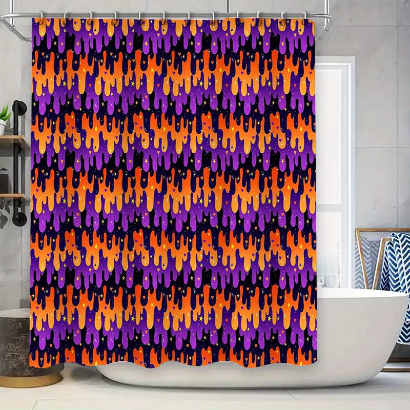 

Abstract Drip Art Shower Curtain Modern Fluid Texture Bathroom Decor Set Waterproof Backdrop Home Textile W60H190(CM)-1 Pcs