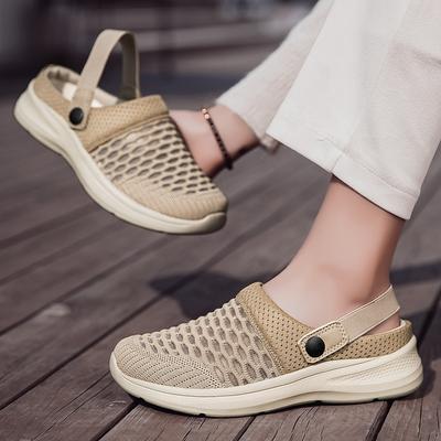 Women's Summer Sports Shoes New Platform Sandals Women Mesh Sports Breathable Beach Flat Bottom Trendy Outdoor Walking Slippers