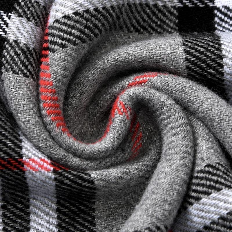 Autumn and Winter New Men's Imitation Cashmere Scarf Student Scarf Warm British Plaid Versatile Trendy Men's Scarf