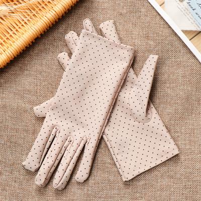 Sun Protection Vintage Mittens Lady Gloves Dot Elastic Mittens Wrist Gloves Wrist Gloves Knitted Fabric
