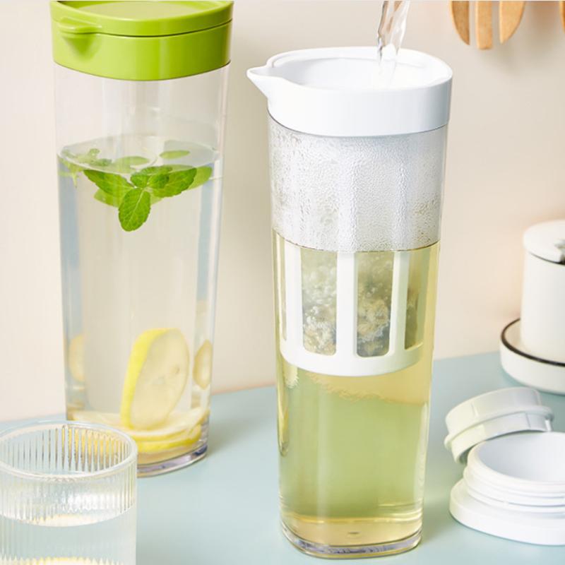 1.1L Manual Cold Brew Coffee Maker With Handle High-Capacity Water Bottle Summer Portable Juices Tea Fruit Coffeeware Pot