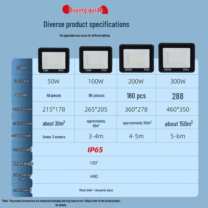 Biuyum 100W LED Outdoor Floodlight