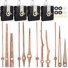 Silent DIY Cross-Border Long Shaft Clock Movement with Walnut Wood Hands - 4 Styles Available