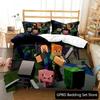 Lusso Nuovo Stampa 3D Giochi di Miniera e Sabbia Copripiumino Cartone Animato Set Biancheria da Letto Morbido Copripiumino e Federe SingoloMatrimonialeQueenKing