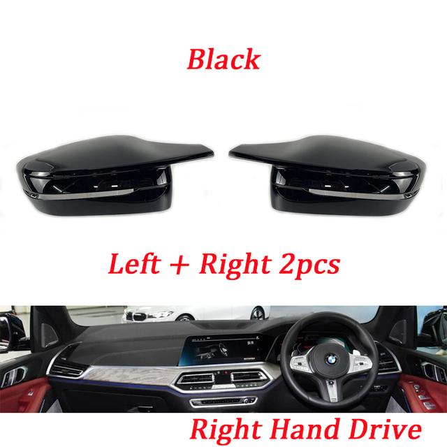 Capace de acoperire pentru oglinda retrovizoare G30 G38, negru strălucitor, pentru aripa laterală, pentru BMW Seria 2 3 4 5 7 G20 G21 G28 G22 G11 G12 G42 M4 stil LHD RHD
