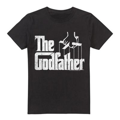 Camiseta 100% Algodão com Logo do Padrinho Camisetas Masculinas Top S-2XL, Preto