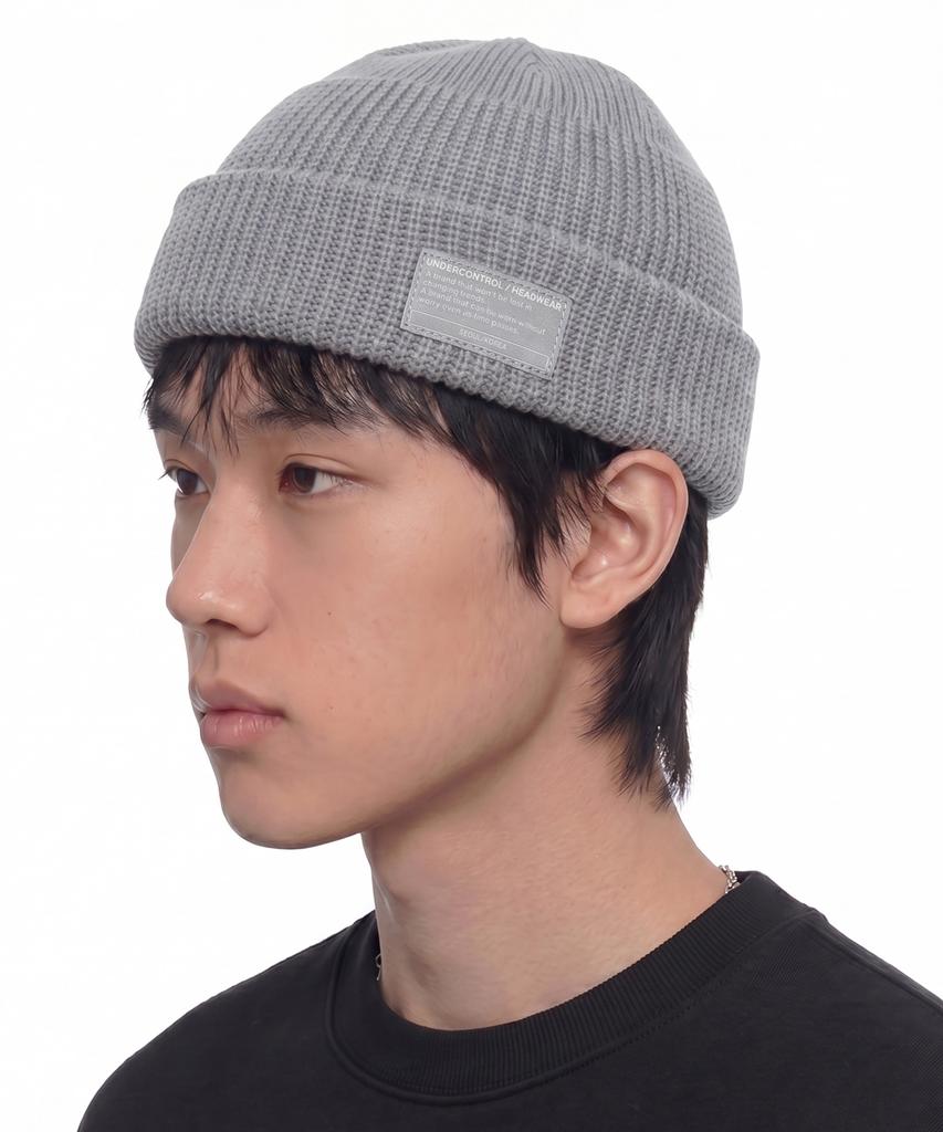 Eondeokeonteulol Winter Short Beanie Beanie / Monk Fit / Reflect / P Grey
