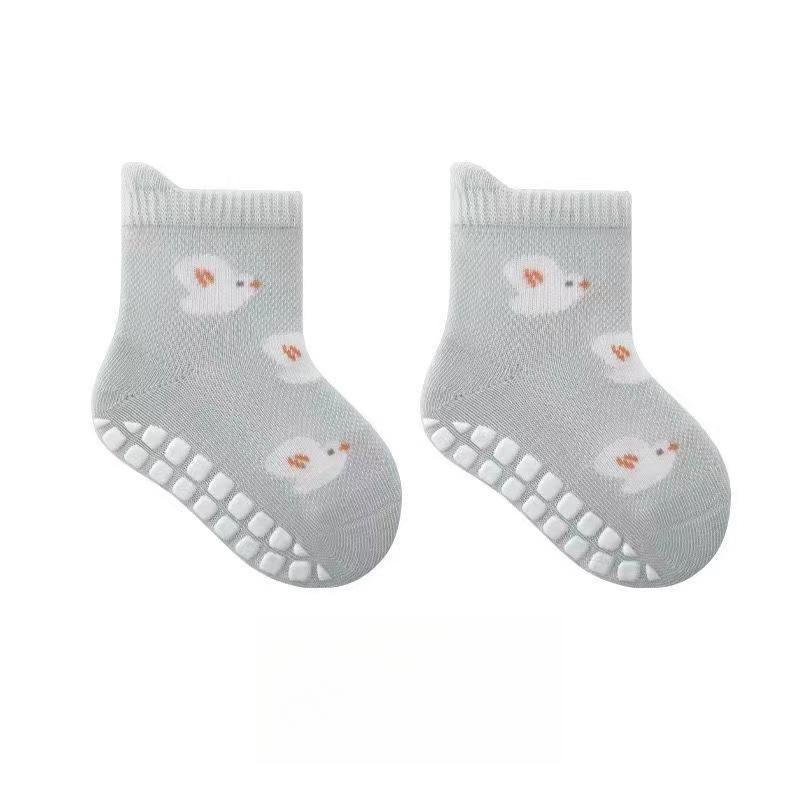 5 Pairs Childrens Non-Slip Socks Cute Cartoon Pattern Kids Boys Girls Floor Socks Comfortable Breathable for Toddler
