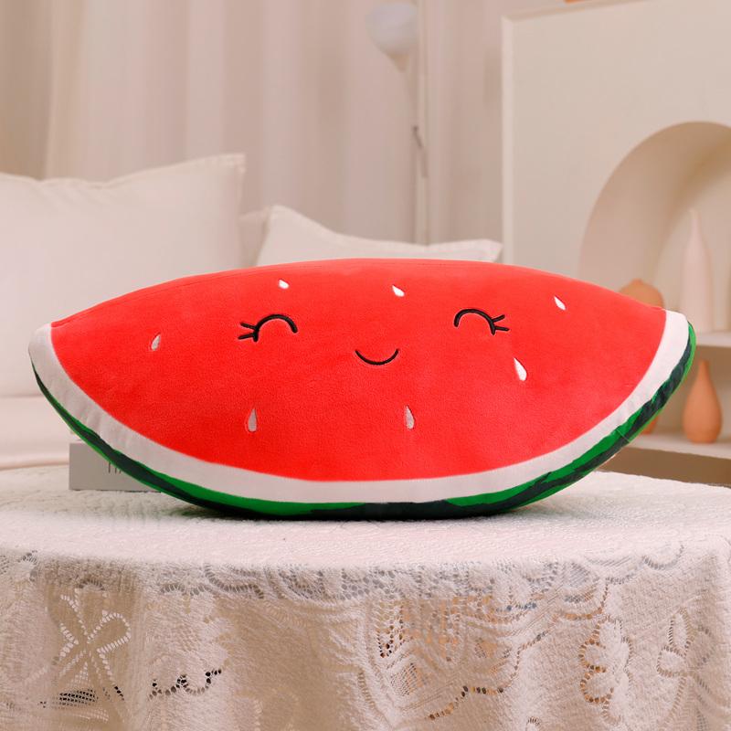 Squishy Stuffed Fruit Food Plush Pillow Soft Chili Orange Apple Kiwi Fruit Pea Watermelon Smiling Face Kawaii Plushie Peluche