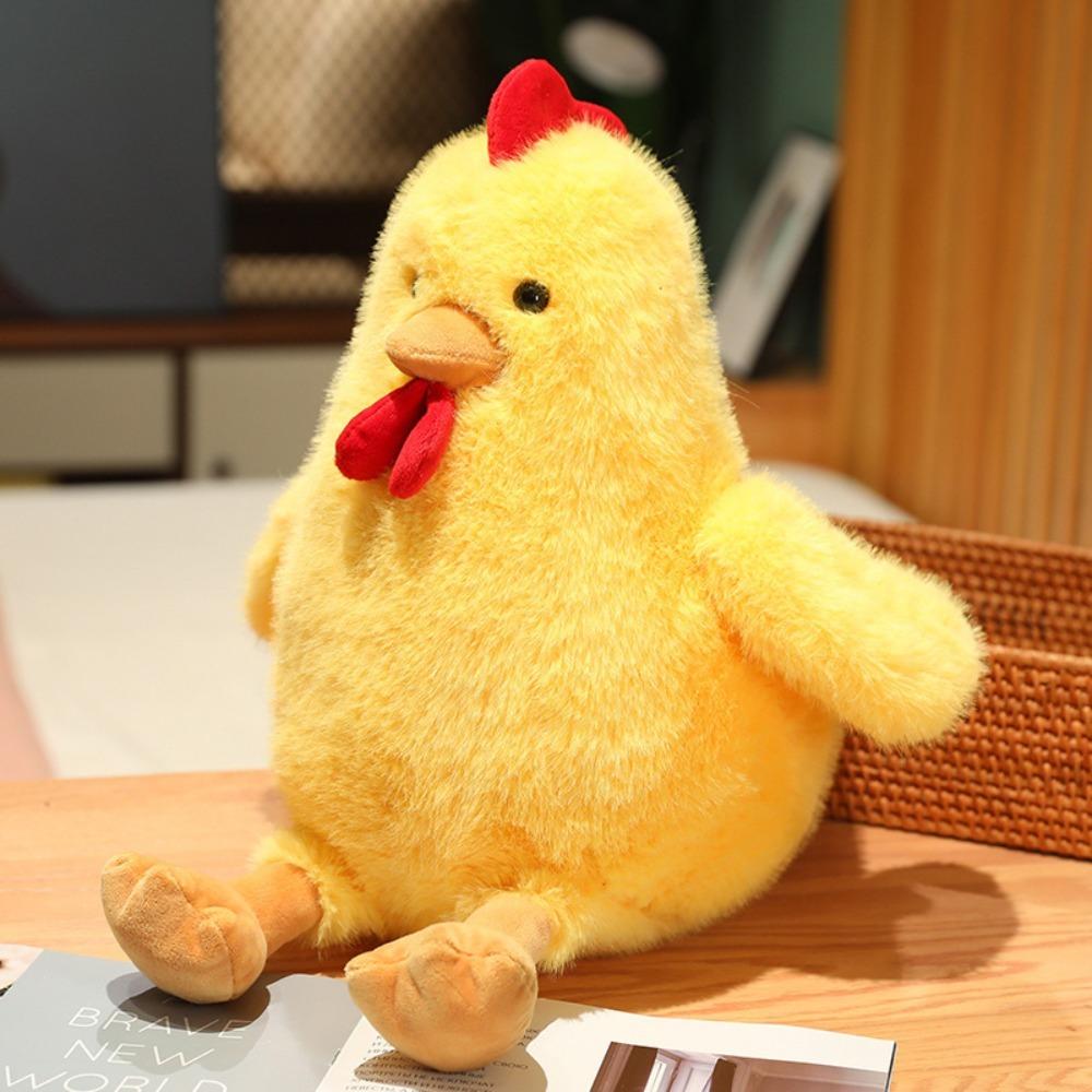 Soft Plush Doll Stuffed Animal Plush Doll Toy Cute Chicken Stuffed Animal  Home Decor Yellow 30cm